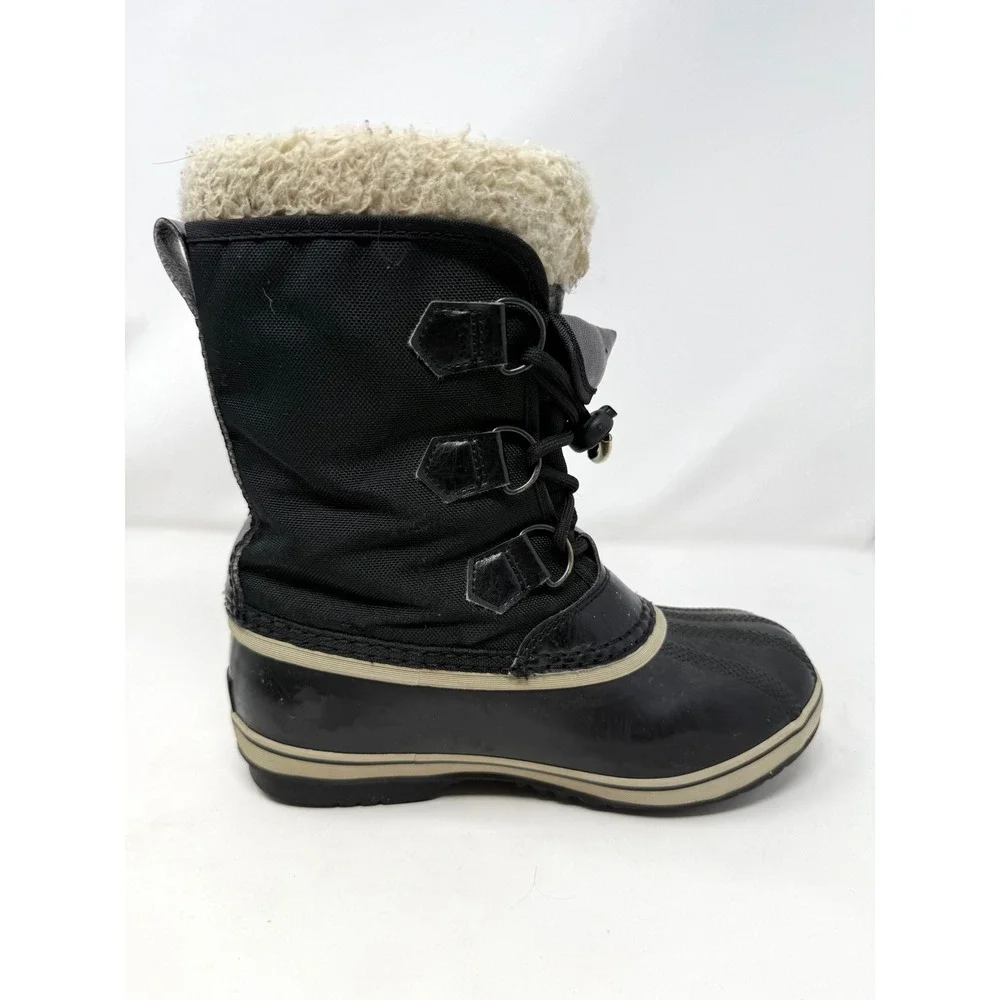 Sorel Kids Yoot Pac Nylon Waterproof Winter Boots Black Size 4 NY1962-010